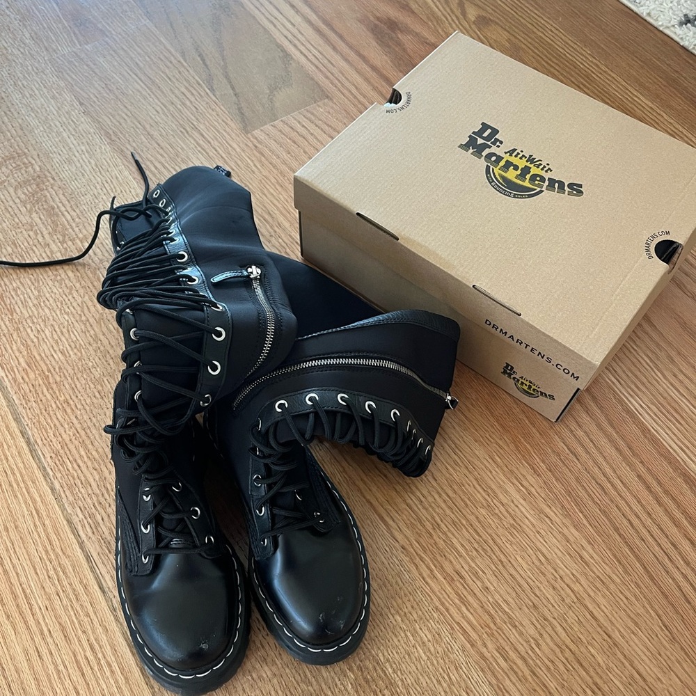 Dr. Martens agyness deyn knee high RARE boots - Picture 6 of 14